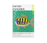 TSNKNP YAYOI KUSAMA Póster de mar Pintura Decorativa Lienzo Arte de Pared Salón Póster Dormitorio Pintura, Arte de Pared Impresión de Imagen Moderna Decoración de Habitación Familiar 24 x 36 Pulgadas