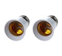 TsoLay 2X Extensor Adaptador Soporte de Bombilla E27 A E27 - Color Plateado