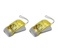 TsoLay 2X Luz de Antorcha Linterna de Enrollado Dinamo de 3 LED Manivela Manual Camping