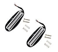 TsoLay 2X Pastillas de Riel Caliente Double Track 11K Alnico5 Guitar Pickup Fit Strat Tele Blanco