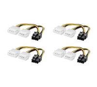 TsoLay 4 Paquete de 8 PCIe de Doble 4 Pin Molex Cable de Alimentación PCI-E de 8 Una 4 Gráficos de Doble Cable de Alimentación Tarjeta de Vídeo Cable Energía Eléctrica
