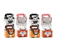 TsoLay 40 bolsas de fiesta de animales, bolsas de regalo de papel, pequeñas bolsas de papel para fiestas infantiles, 4 fiestas de cumpleaños temáticas de