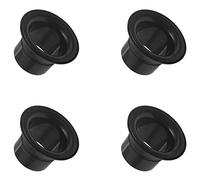 TsoLay 4X Potenciador de de Goma ABS Potenciador de de Goma ABS con Protector de Orificio de Puerto Negro, de Tambor con Orificio de Micrófono, Negro