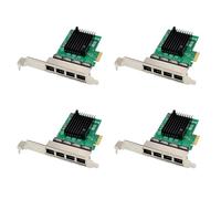 TsoLay 4X Tarjeta de Red PCIE PCI-E X1 Adaptador de Tarjeta de Red de Servidor Gigabit Ethernet de 4 Puertos para Love Fast Sea Spider Ros Enrutador Suave