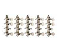 TsoLay 5X Machines Clavijas de AfinaciÓN de Clavijas de Afinador con Perillas Blancas Perlas 4L 4R para Mandolina