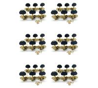 TsoLay 6X Clavijas de Afinación de Cuerdas de Guitarra Clásica Izquierda Derecha Claves de Afinadores de Cabezales de Máquina Accesorios de Guitarra Profesional 3L3R, Negro