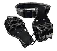 TsoLay Bolsa de herramientas de lona, accesorios de repuesto para carpintería, bolsa de cintura pequeña, bolsa de tela negra Oxford electricista, bolsa de herramientas de metal, cinturón de cadera