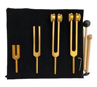 TsoLay de 4 piezas de horquilla de afinación (4096C, MI528, 128C, OM136.1) para solfeo, chakras, sanación de sonido, alivio del estrés,