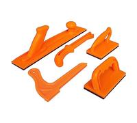 TsoLay de empuje de 5 piezas, la cepilladora de madera naranja es adecuada para fresadoras, carpinterías y sierras de mesa para carpintería.