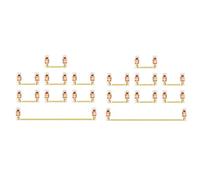 TsoLay - Estabilizador montado en placa chapado en para teclado mecánico personalizado 2U 6.25U (2+14, rosa)