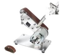 TsoLay Mini Lijadora De Banda, Lijadora Eléctrica Pequeña para La Fabricación De Cuchillos con Ajuste De 0 A 90°, Velocidad Sin Carga De 4500 A 9000 RPM para Trabajos De Carpintería Y Joyería