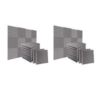 TsoLay Paquete de 48 paneles de espuma insonorizados 1 pulgadas x 12 pulgadas x 12 pulgadas aislamiento acústico para estudio de grabación, sala de