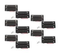 TsoLay Pastillas Humbucker de doble bobina para guitarra eléctrica (5 juegos), color negro, 10 unidades + tornillo de