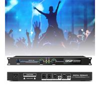 TsoLay Procesador De Audio Anti-silbidos 2 Entradas Y 2 Salidas, Desplazador De Frecuencia para Micrófono KTV, Escaneo Automático De Puntos De Aullido, Múltiples Interfaces De Audio para Escenario