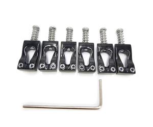 TsoLay Puente de Calabaza para Guitarra Eléctrica de 10,8 mm, Puente de Latón, Puente Vibrato, Puente para Guitarra de 6 Cuerdas, Color Negro