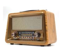 Radio AM FM, Radio De Onda Corta, Radio Vintage Con Bluetooth Y Asa Portátil, Mejor Recepción, Perilla De Sintonización Grande, Parlantes Incorporados Y Volumen Alto, Decoración Vintage Para Cocina