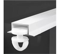 TsoLAY Riel de Flexible Recessed Ceiling Curtain Track White, Sliding Curtain Rails with Pulleys For Classroom/Office/Shopping Mall (Size : 2m/6.5ft)