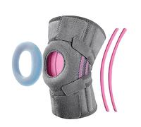 TsoLay Rodillera Silicona Antideslizante Deportes Artritis Rodilla Protector Rodilla Cuerda de Saltar Abierta Rodillera Barra de Soporte Protector