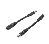 Tsophreniq 1 juego de adaptador de doble interfaz DC5521 a DC8020 de 14 AWG para transferencia de energía solar, dispositivos de coche, suministro de corriente estable