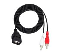 Tsophreniq Adaptador USB a 2RCA Macho, convertidor de vídeo Compuesto, Cable de extensión de vídeo para teléfono, Tableta, Cine en casa, Cable USB