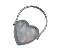 Tsophreniq Anillos con forma de corazón que se pueden abrir, elegantes joyas de acero inoxidable con textura, adecuados para mujeres modernas y parejas, símbolo de amor de aleación, como se describe