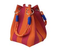 Tsophreniq Bolso de punto a rayas, bolso de ganchillo hecho a mano, bolso de mano casual para playa, viajes, bolso pequeño para mujer, mini bolsas de punto para mujer, a