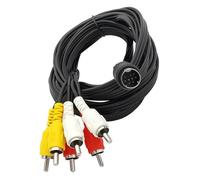 Tsophreniq Cable adaptador flexible DIN de 9 pines a 6 RCA, cable de sonido requerido por negación de electrónica antigua