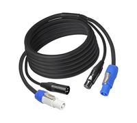 Tsophreniq Cable combinado multifuncional Power Con XLR adecuado para espectáculos de escenario que transmiten energía y señales, cable de alimentación de iluminación de escenario