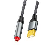 Tsophreniq Cable convertidor USB a digital rápido de 1,5 m con carcasa de aleación para música USB a cable SPDIF visual