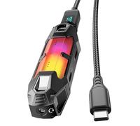 Tsophreniq Cable trenzado USB C de 70 cm, transmisión de datos estable y carga PD60W para estación de acoplamiento Piva X41 para música y juegos