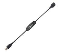 Tsophreniq Cable USB de 35 cm con interruptores de atenuación, cable de extensión de línea de control de tres velocidades, palanca de extensión para lámpara y ventilador de línea de control de