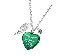 Tsophreniq Colgante de corazón para mascotas, colgante conmemorativo para cenizas, pieles, contenedores de acero inoxidable, joyería para cenizas