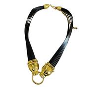 Tsophreniq Collar con colgante de animales salvajes de moda con un diseño hecho a mano de panteras en acabado dorado, cadena de moda medieval