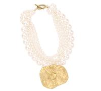 Tsophreniq Collar de perlas de imitación de aspecto lujoso con acabado elegante para eventos formales y ocasiones especiales, resistente al desgaste, collar de perlas de imitación, One Size, como se