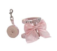 Tsophreniq Cuerda de gato centelleada resistente al desgarro, ergonómica, plan de espalda HELLO, extremo de rotura rápida para comodidad de mascotas, cuerda de gato de seda brillante con