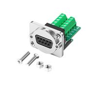 Tsophreniq DB9Pin HDB15 - Módulo de terminales VGA, hembra DB9 plateado | Contactos soldados para una conexión estable con pasadores de cobre gruesos y sin herramientas para la fijación del panel