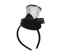 Tsophreniq Decoración de sombrero de carnaval, accesorios para el cabello para mujeres, estudiantes, transmisión en vivo, diadema de lentejuelas, aro colorido, Navidad, para sombrero de copa para