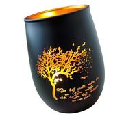 Tsophreniq Elegante lámpara conmemorativa con luz de luto al aire libre tallada fina, regalos funerarios para los sobrevivientes, regalos de consolación, luz funeraria, Negro, Talla única
