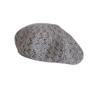 Tsophreniq Elegante sombrero de punto para mujer, ligero y plegable para trajes de viaje, sombrero de moda francesa, gris, Talla única
