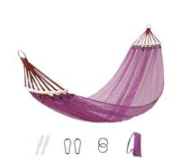 Tsophreniq Hamaca de malla lista para viajes para escapadas al aire libre | Tumbona transpirable de 260 x 130 cm con diseño de separador, bolsa de transporte, viajes en el jardín