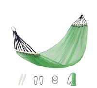 Tsophreniq Hamaca de malla lista para viajes para escapadas al aire libre | Tumbona transpirable de 260 x 130 cm con diseño de separador, bolsa de transporte, viajes en el jardín