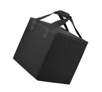 Tsophreniq Home Record Organization Bag para álbumes de 30.5 cm | Bolsa de almacenamiento vertical con asas de transporte, cierre de cremallera, funda de transporte plegable negra