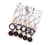 Tsophreniq Juego de 10 marcadores de costura de ganchillo, aleación Zn, diseño de números del 0 al 9 para contar costuras precisas en varios proyectos de manualidades, equipo profesional de tejer