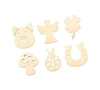 Tsophreniq Juego de 200 piezas de madera sin terminar para pintar plantas de animales para niños y adultos, juego de manualidades de madera