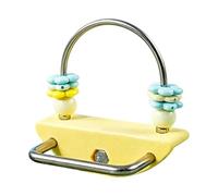 Tsophreniq Juguete compacto para pájaros con soporte de posadera, de acero inoxidable, para jugar al gimnasio con juguete para masticar para el hogar u oficina, jaula, gimnasio, con masticación