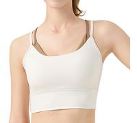 Tsophreniq Lencería absorbente para mujeres y niñas, con almohadilla integrada, esencial, 3 opciones de color, brasier deportivo