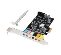 Tsophreniq Plugs Play - Tarjeta de sonido PCIe ST117 CM6212 de 7.1 canales con procesador para auriculares de juego 5.1/7.1, no necesita tarjeta de sonido PCIe densa del controlador