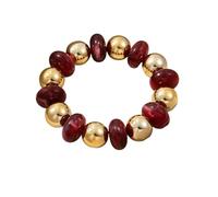 Tsophreniq Pulsera de acrílico colorida con cuentas redondas de moda, impermeable, accesorio para uso diario al aire libre, cuentas acrílicas, One Size, como se describe