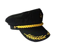Tsophreniq Sombrero de marinero, disfraz de capitán de yate, para hombre, azul marino, para mujer, moda