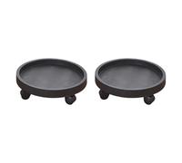 Tsophreniq Soporte de aluminio rodante para plantas con ruedas, soporte superior redondo de aluminio para almacenamiento en interiores y exteriores, balcón, jardinería, base móvil para plantas con